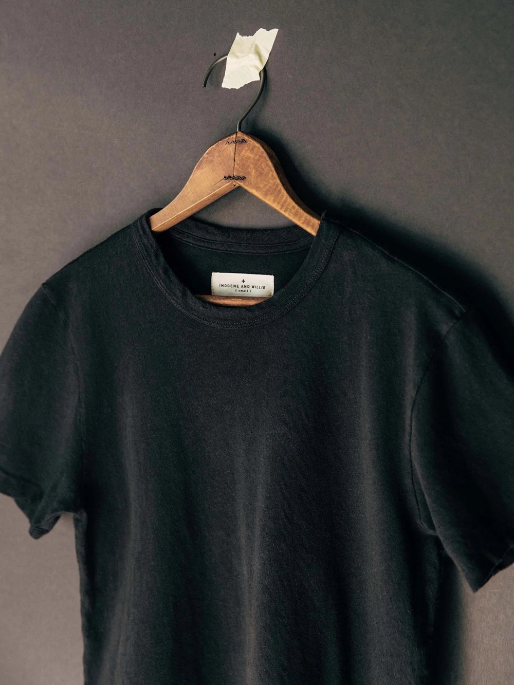 imogene + willie black knit midweight crew